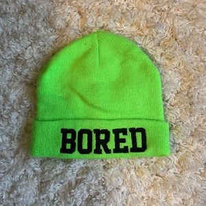 Neon green beanie